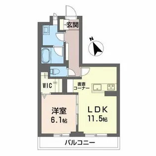 フォンテーヌSフラット【303号室】の間取り