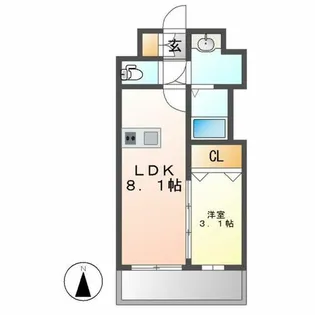 ファステート名古屋駅前ドリーム【13階】の間取り