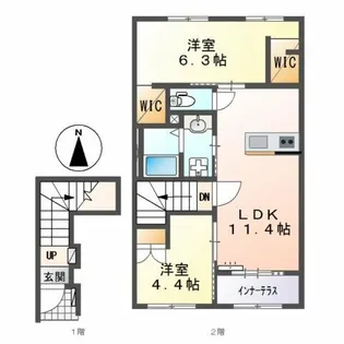プランドール 慶【2階】の間取り