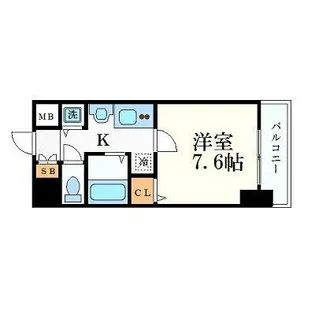 プレサンス名古屋STATIONアライブ【15階】の間取り