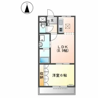 ブランシュール旭【1階】の間取り