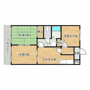 草愛マンション【1階】の間取り