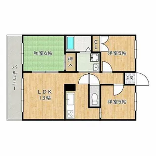 草愛マンション【3階】の間取り