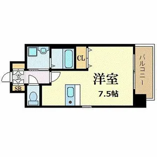 プレサンス名古屋STATIONザ・シティ【6階】の間取り