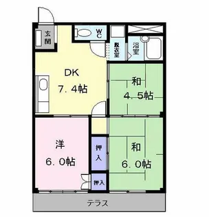 シティハイツ人見A【1階】の間取り