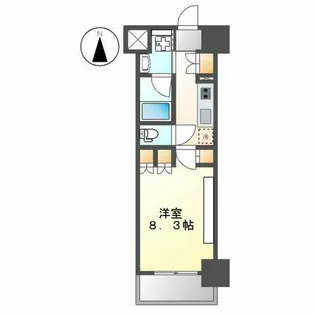 ヒヴィ・カーサ名駅西【1102号室】の間取り