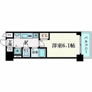 プレサンス名古屋STATIONアブソリュート【6階】の間取り