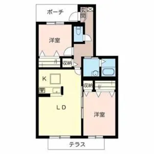 ヴィラーチェ東山【0102号室】の間取り