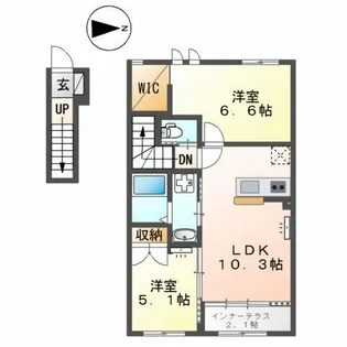 グルーヴィ【2階】の間取り
