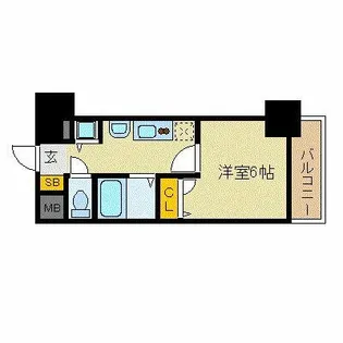 プレサンス名古屋STATIONビーフレックス【4階】の間取り