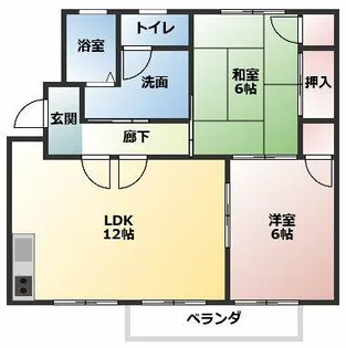 サンリバー【A201号室】の間取り