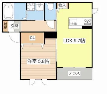 ジ・エクセレンス Y【0102号室】の間取り