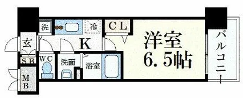 1Kの間取り画像