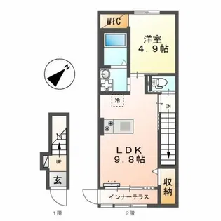 ルミエール幸田【2階】の間取り
