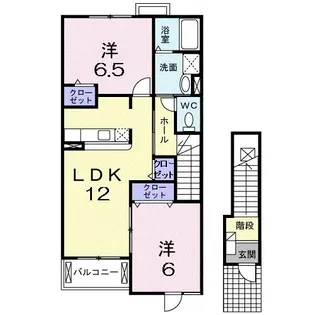 ラネージュⅠ番館【2階】の間取り