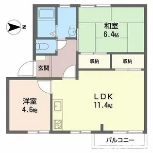 西脇市上野(ハイツキララ)【203号室】の間取り