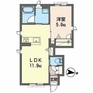 西脇市和田町(ビューテラス イズミⅡ)【1階】の間取り