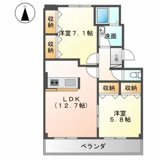 マロンステージA棟【1階】の間取り