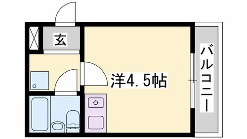 朝日プラザサウスコア姫路【904号室】の間取り