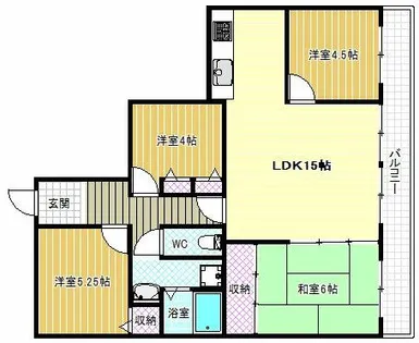 ユニハイム松原高見の里【6階】の間取り