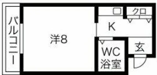 1Rの間取り画像