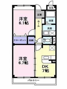 大阪府堺市東区日置荘原寺町【マンション】の間取り