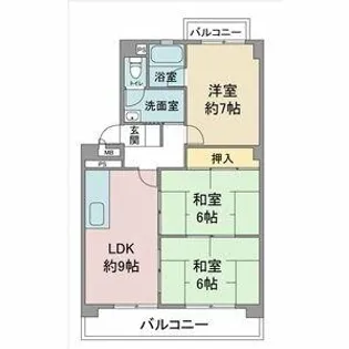 セゾンきさらぎ【3階】の間取り