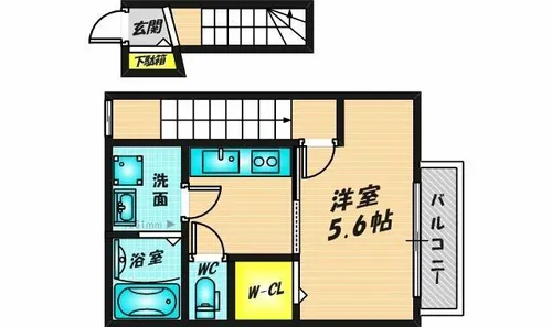 ラフォーレ末広【205号室】の間取り