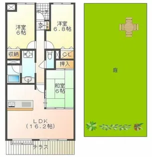 ダイアパレス塩屋【2階】の間取り
