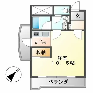 サンプラザ金山【701号室】の間取り