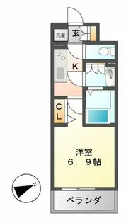 N.S.ZEAL 大曽根【502号室】の間取り