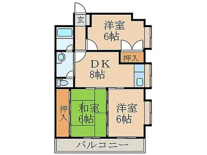 メゾン十字道【702号室】の間取り