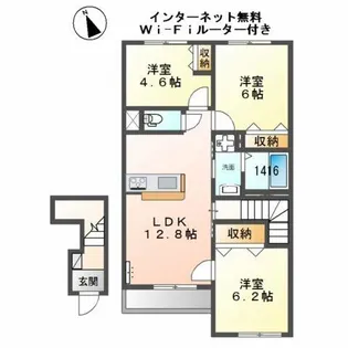 シルフィード中浜【2階】の間取り