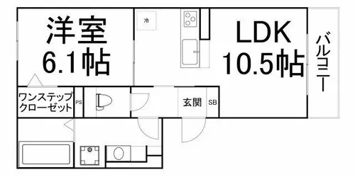 大阪府大阪市城東区東中浜1丁目【マンション】の間取り