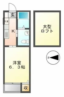 villa志賀本通【103号室】の間取り
