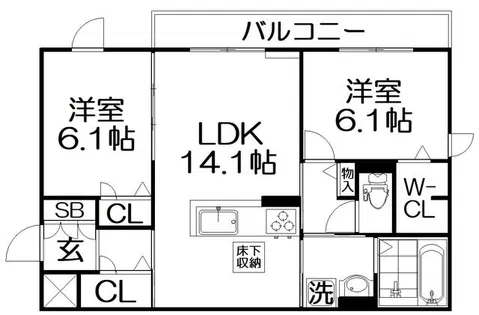 Emouvoir(エンヴォワール)【3階】の間取り
