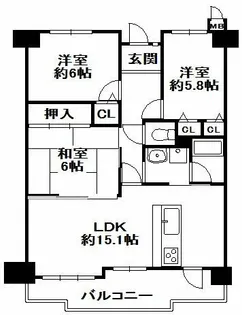 フラワータウン・アミル21ライラック館【703号室】の間取り