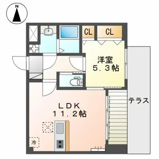 1LDKの間取り画像