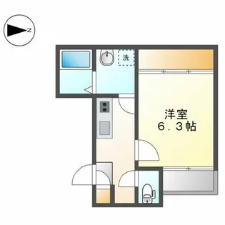 プルミエール角割町【202号室】の間取り