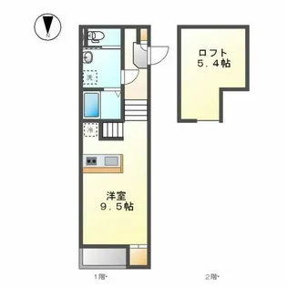 クリークコート【205号室】の間取り