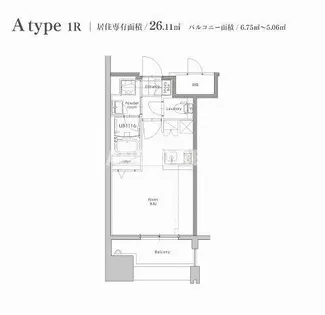 1Rの間取り画像