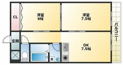 辰巳ハイツ【1階】の間取り