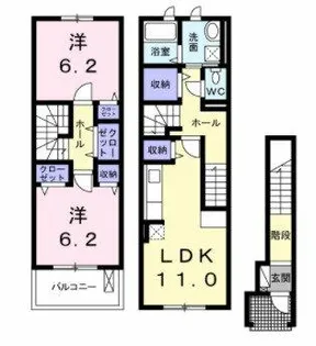 スマートハズ【2階】の間取り