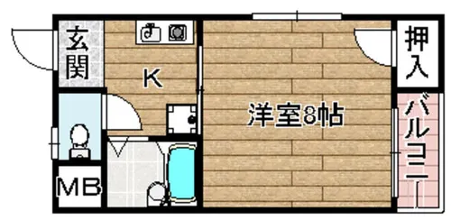 マンション一里塚【2階】の間取り
