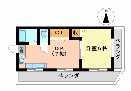 イナダマンション【401号室】の間取り