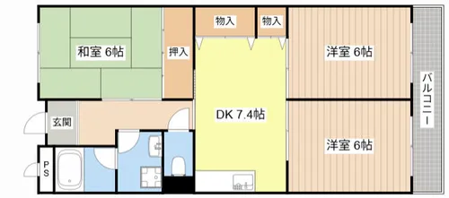 マンション亨【3階】の間取り