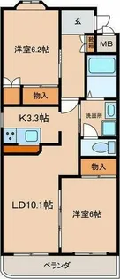 ソフィアブルー【101号室】の間取り