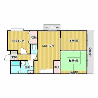 グリーンシャトー1【5階】の間取り