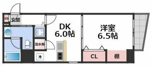 インボイス難波南レジデンス【4階】の間取り