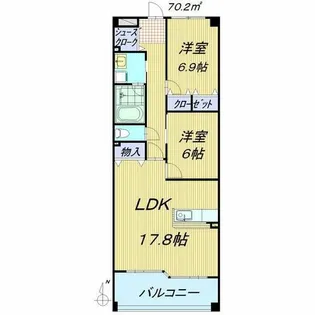 Aprecio【202号室】の間取り